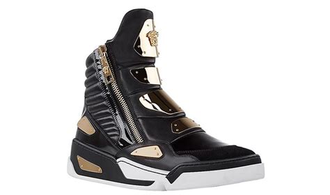 versace techno gold panelled sneakers|Versace speedtrack shoes.